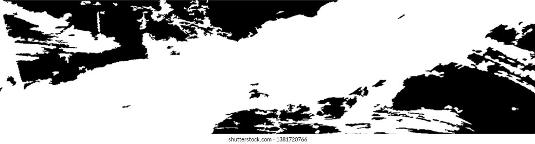 Monochrome Grunge Background. Abstract Black and White Texture with Scratched Lines, Spots and Blobs for Web Applications, Wallpaper, Print. Trendy Rough Halftone Background with Different Elements.