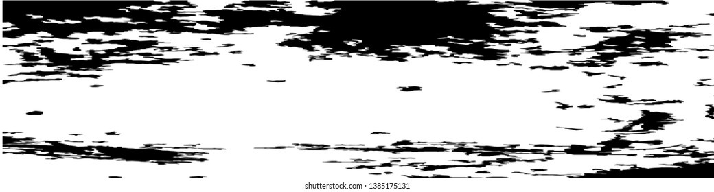 Monochrome Grunge Background. Abstract Black and White Texture with Scratched Lines, Spots and Blobs for Web Applications, Wallpaper, Print. Vintage Rough Halftone Pattern with Different Elements.