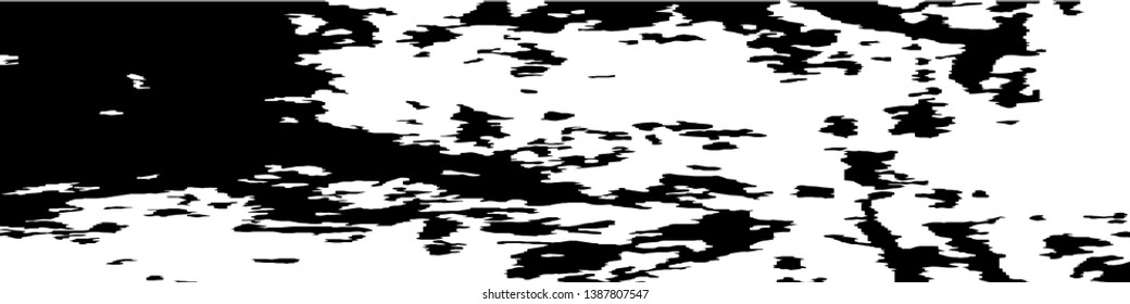 Monochrome Grunge Background. Abstract Black and White Texture with Scratched Lines, Spots and Blobs for Web Applications, Wallpaper, Print. Retro Rough Halftone Pattern with Different Elements.