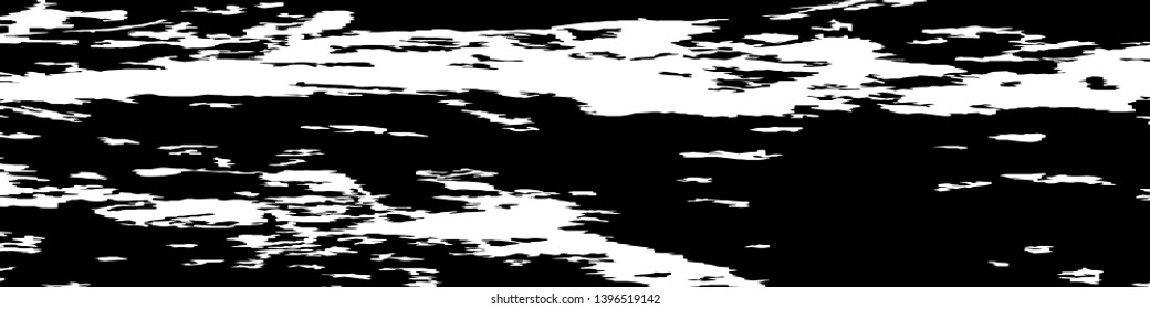 Monochrome Grunge Background. Abstract Black and White Texture with Scratched Lines, Spots and Blobs for Banner, Card, Wallpaper. Trendy Rough Halftone Pattern with Different Elements.