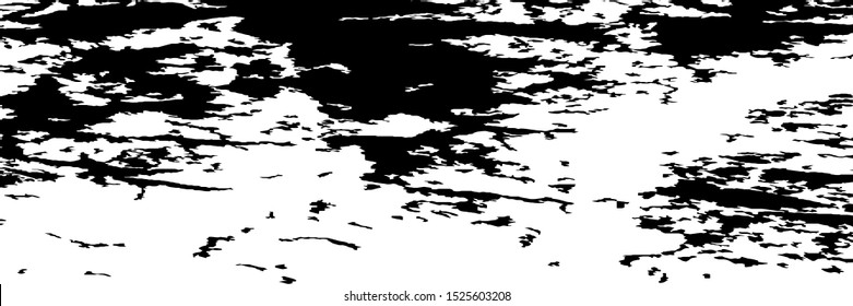 Monochrome Grunge Background. Abstract Black and White Texture with Scratched Lines, Spots and Blobs for Web Applications, Wallpaper, Print. Retro Rough Halftone Background with Different Elements.