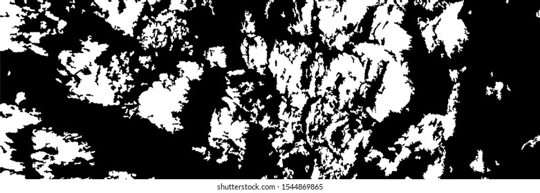 Monochrome Grunge Background. Abstract Black and White Texture with Scratched Lines, Spots and Blobs for Banner, Card, Wallpaper. Modern Rough Halftone Pattern with Different Elements.