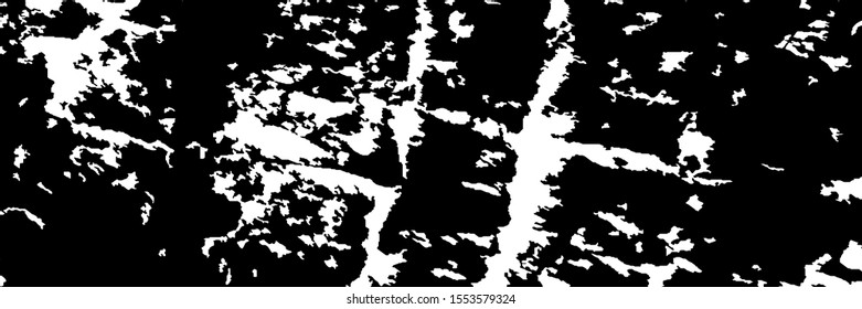Monochrome Grunge Background. Abstract Black and White Texture with Scratched Lines, Spots and Blobs for Wallpaper, Print, Card. Trendy Rough Halftone Background with Different Elements.
