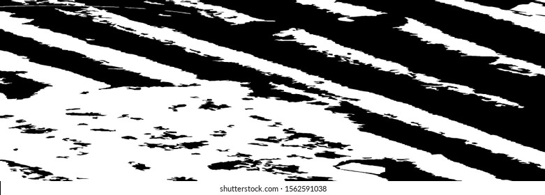 Monochrome Grunge Background. Abstract Black and White Texture with Scratched Lines, Spots and Blobs for Print, Card, Banner. Trendy Rough Halftone Pattern with Different Elements.