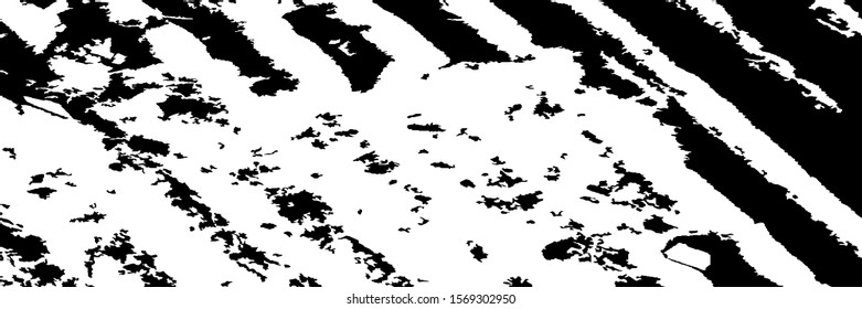 Monochrome Grunge Background. Abstract Black and White Texture with Scratched Lines, Spots and Blobs for Web Applications, Wallpaper, Print. Vintage Rough Halftone Pattern with Different Elements.