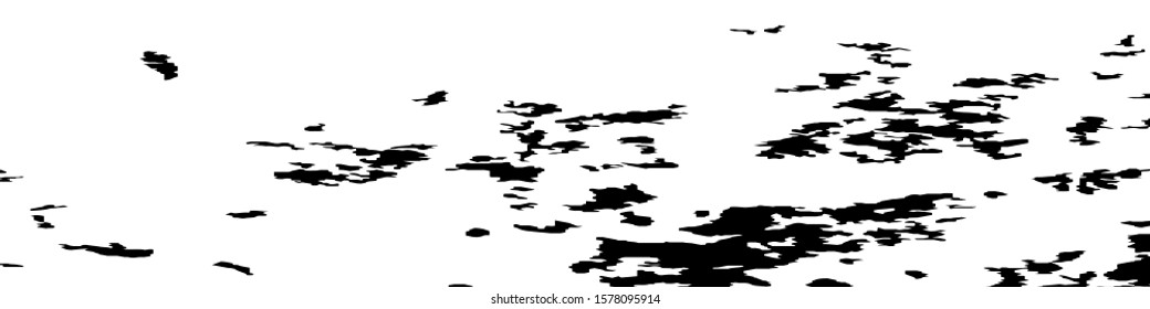 Monochrome Grunge Background. Abstract Black and White Texture with Scratched Lines, Spots and Blobs for Banner, Card, Wallpaper. Vintage Rough Halftone Background with Different Elements.