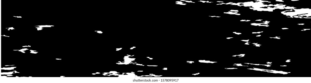 Monochrome Grunge Background. Abstract Black and White Texture with Scratched Lines, Spots and Blobs for Banner, Card, Wallpaper. Vintage Rough Halftone Pattern with Different Elements.