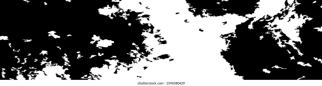 Monochrome Grunge Background. Abstract Black and White Texture with Scratched Lines, Spots and Blobs for Web Applications, Wallpaper, Print. Trendy Rough Halftone Background with Different Elements.