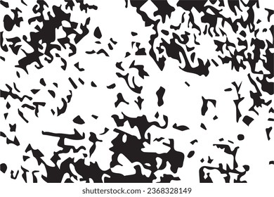 Monochrome Grunge Background. Abstract Black and White Texture with Scratched Lines, Spots and Blobs. Trendy Vector Halftone Texture, Monochrome Grunge Pattern for your Design or background