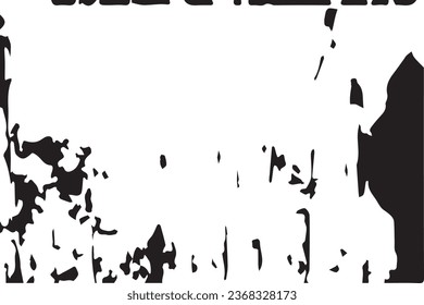 Monochrome Grunge Background. Abstract Black and White Texture with Scratched Lines, Spots and Blobs. Trendy Vector Halftone Texture, Monochrome Grunge Pattern for your Design or background