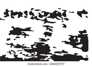 Monochrome Grunge Background. Abstract Black and White Texture with Scratched Lines, Spots and Blobs. Trendy Vector Halftone Texture, Monochrome Grunge Pattern for your Design or background