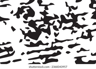 Monochrome Grunge Background. Abstract Black and White Texture with Scratched Lines, Spots and Blobs. Trendy Vector Halftone Texture, Monochrome Grunge Pattern for your Design or background