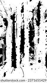 Fondo ondulado monocromo. Resumen de texturas en blanco y negro con líneas rasgadas, puntos y manchas. Textura de semitono vectorial de moda, patrón de grifo monocromo para su diseño o fondo