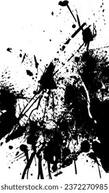 Fondo ondulado monocromo. Resumen de texturas en blanco y negro con líneas rasgadas, puntos y manchas. Textura de semitono vectorial de moda, patrón de grifo monocromo para su diseño o fondo