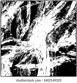 Monochrome grunge background. Vector black and white texture