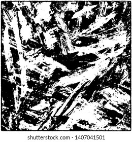 Monochrome grunge background. Vector black and white texture