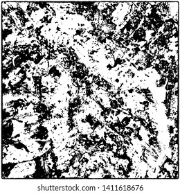 Monochrome grunge background. Vector black and white texture
