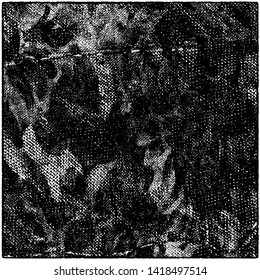 Monochrome grunge background. Vector black and white texture