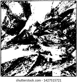 Monochrome grunge background. Vector black and white texture