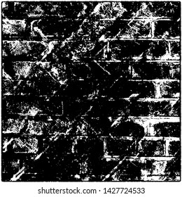Monochrome grunge background. Vector black and white texture