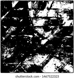 Monochrome grunge background. Vector black and white texture
