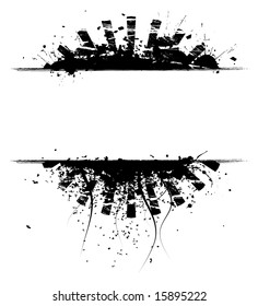 Monochrome grunge banner. Browse my portfolio for similar images!