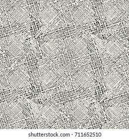 Monochrome Grunge Distressed Subtle Checked Pattern