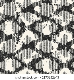 Monochrome Grunge Grain Stroke Textured Pattern