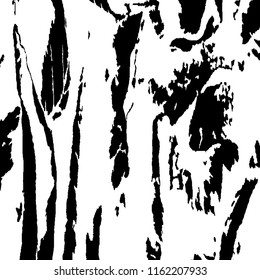 Monochrome Grunge Pattern. Abstract Black and White Texture with Scratched Lines, Spots and Blobs for Wallpaper, Print, Card. Trendy Rough Halftone Pattern with Different Elements.