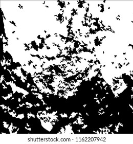 Monochrome Grunge Pattern. Abstract Black and White Texture with Scratched Lines, Spots and Blobs for Banner, Card, Wallpaper. Modern Rough Halftone Pattern with Different Elements.
