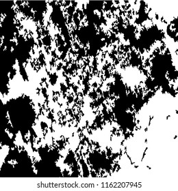 Monochrome Grunge Pattern. Abstract Black and White Texture with Scratched Lines, Spots and Blobs for Web Applications, Wallpaper, Print. Vintage Rough Halftone Background with Different Elements.