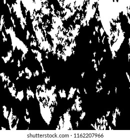 Monochrome Grunge Pattern. Abstract Black and White Texture with Scratched Lines, Spots and Blobs for Print, Card, Banner. Trendy Rough Halftone Pattern with Different Elements.
