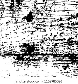 Monochrome Grunge Pattern. Abstract Black and White Texture with Scratched Lines, Spots and Blobs for Web Applications, Wallpaper, Print. Retro Rough Halftone Pattern with Different Elements.