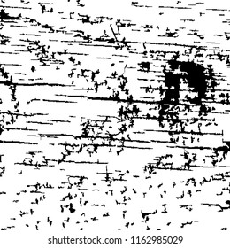 Monochrome Grunge Pattern. Abstract Black and White Texture with Scratched Lines, Spots and Blobs for Wallpaper, Print, Card. Trendy Rough Halftone Background with Different Elements.