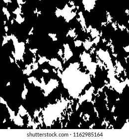 Monochrome Grunge Pattern. Abstract Black and White Texture with Scratched Lines, Spots and Blobs for Card, Print, Mobile Applications. Vintage Rough Halftone Pattern with Different Elements.