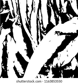 Monochrome Grunge Pattern. Abstract Black and White Texture with Scratched Lines, Spots and Blobs for Card, Print, Mobile Applications. Modern Rough Halftone Background with Different Elements.