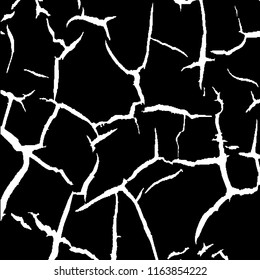 Monochrome Grunge Pattern. Abstract Black and White Texture with Scratched Lines, Spots and Blobs for Web Applications, Banner, Card. Modern Rough Halftone Background with Different Elements.