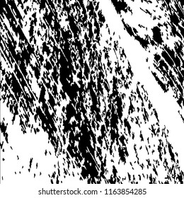 Monochrome Grunge Pattern. Abstract Black and White Texture with Scratched Lines, Spots and Blobs for Banner, Card, Wallpaper. Retro Rough Halftone Pattern with Different Elements.