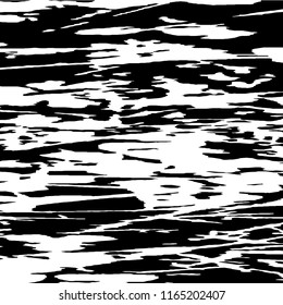 Monochrome Grunge Pattern. Abstract Black and White Texture with Scratched Lines, Spots and Blobs for Web Applications, Banner, Card. Trendy Rough Halftone Pattern with Different Elements.