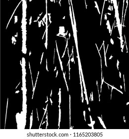 Monochrome Grunge Pattern. Abstract Black and White Texture with Scratched Lines, Spots and Blobs for Web Applications, Banner, Card. Vintage Rough Halftone Pattern with Different Elements.