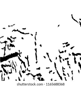Monochrome Grunge Pattern. Abstract Black and White Texture with Scratched Lines, Spots and Blobs for Web Applications, Banner, Card. Trendy Rough Halftone Background with Different Elements.