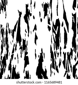 Monochrome Grunge Pattern. Abstract Black and White Texture with Scratched Lines, Spots and Blobs for Web Applications, Banner, Card. Trendy Rough Halftone Pattern with Different Elements.