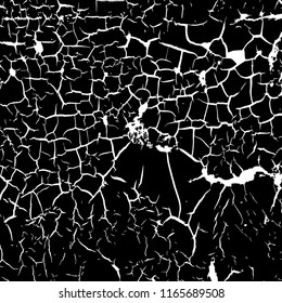 Monochrome Grunge Pattern. Abstract Black and White Texture with Scratched Lines, Spots and Blobs for Web Applications, Banner, Card. Modern Rough Halftone Background with Different Elements.