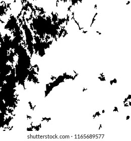 Monochrome Grunge Pattern. Abstract Black and White Texture with Scratched Lines, Spots and Blobs for Web Applications, Banner, Card. Vintage Rough Halftone Background with Different Elements.