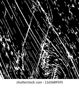 Monochrome Grunge Pattern. Abstract Black and White Texture with Scratched Lines, Spots and Blobs for Print, Card, Banner. Modern Rough Halftone Background with Different Elements.