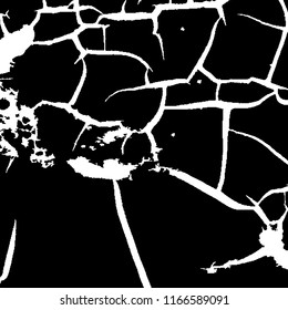 Monochrome Grunge Pattern. Abstract Black and White Texture with Scratched Lines, Spots and Blobs for Banner, Card, Wallpaper. Modern Rough Halftone Pattern with Different Elements.