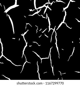 Monochrome Grunge Pattern. Abstract Black and White Texture with Scratched Lines, Spots and Blobs for Print, Card, Banner. Retro Rough Halftone Background with Different Elements.
