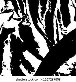 Monochrome Grunge Pattern. Abstract Black and White Texture with Scratched Lines, Spots and Blobs for Card, Print, Mobile Applications. Vintage Rough Halftone Pattern with Different Elements.