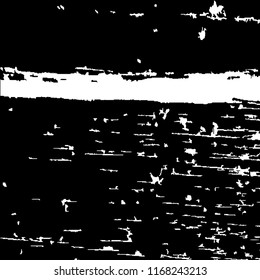 Monochrome Grunge Pattern. Abstract Black and White Texture with Scratched Lines, Spots and Blobs for Web Applications, Banner, Card. Trendy Rough Halftone Background with Different Elements.
