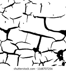 Monochrome Grunge Pattern. Abstract Black and White Texture with Scratched Lines, Spots and Blobs for Print, Card, Banner. Vintage Rough Halftone Background with Different Elements.